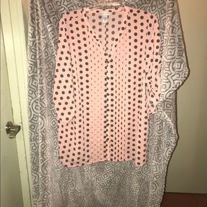 Catherines Pink Polkadot Blouse